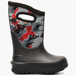 🖤❤️Bogs Black & Red Topo Winter Boots (Youth-Size 6)❤️🖤
